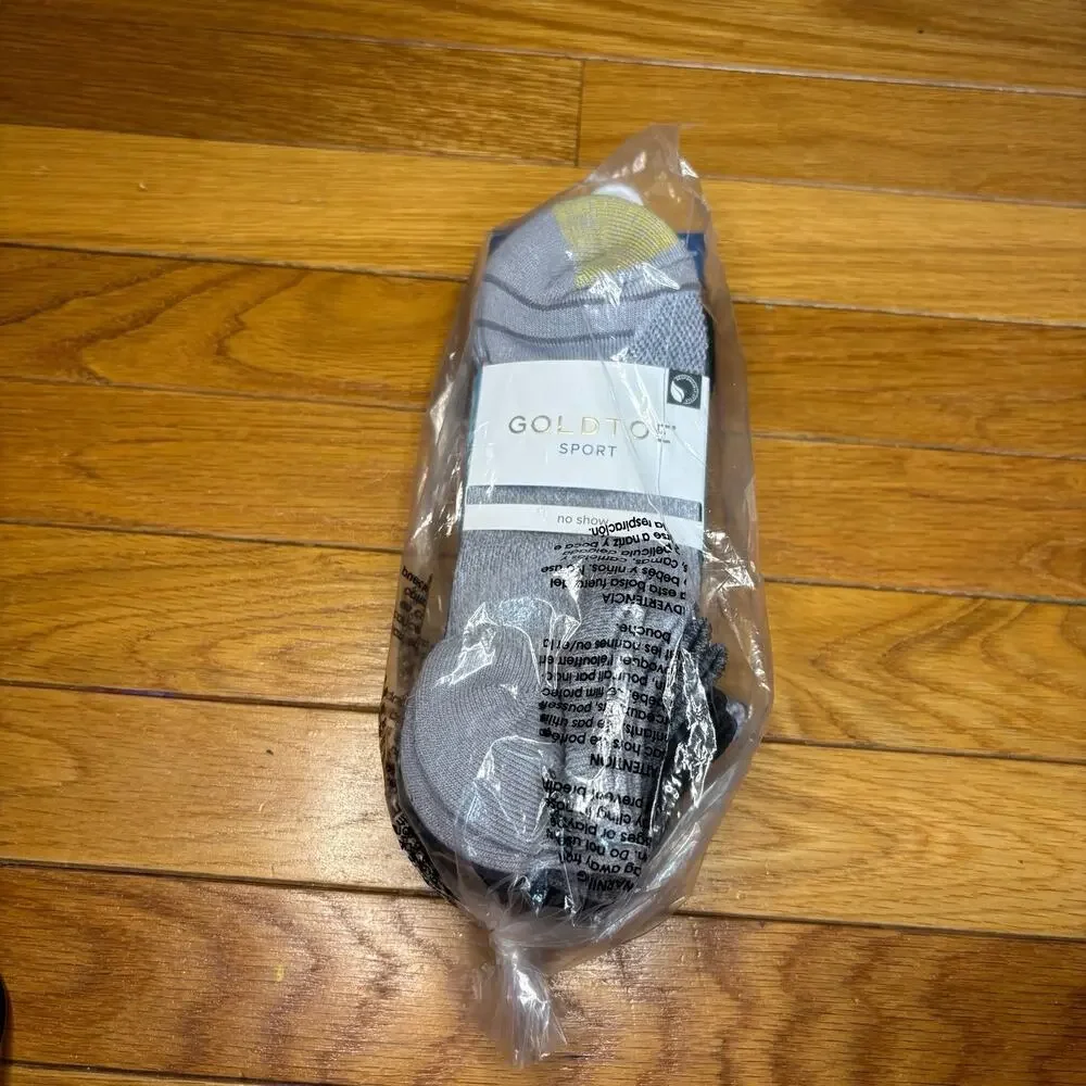 NWT GoldToe Cotton Comfort No Show Socks 6 Pairs Women’s Size 6-9 Gray Black
